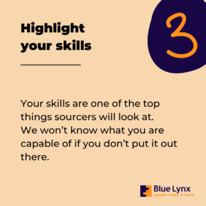 Tip 3"Highlight your skills