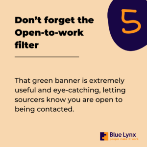 Tip 5: Use the open-to-work filter